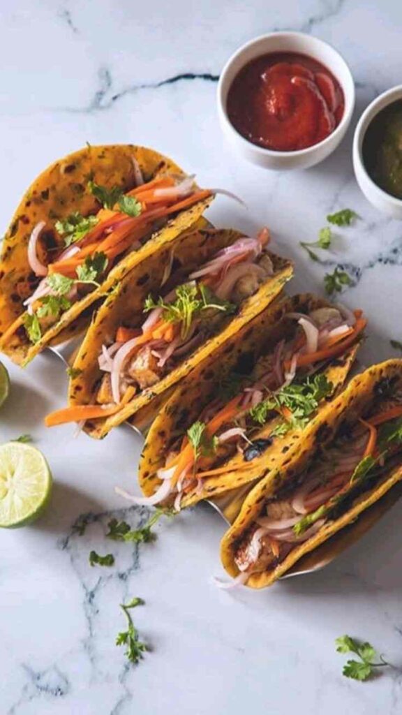 अब Boring Snacks को कहें Bye Taste करें Crispy और Yummy Methi Thepla Tacos 1 Methi Thepla Tacos