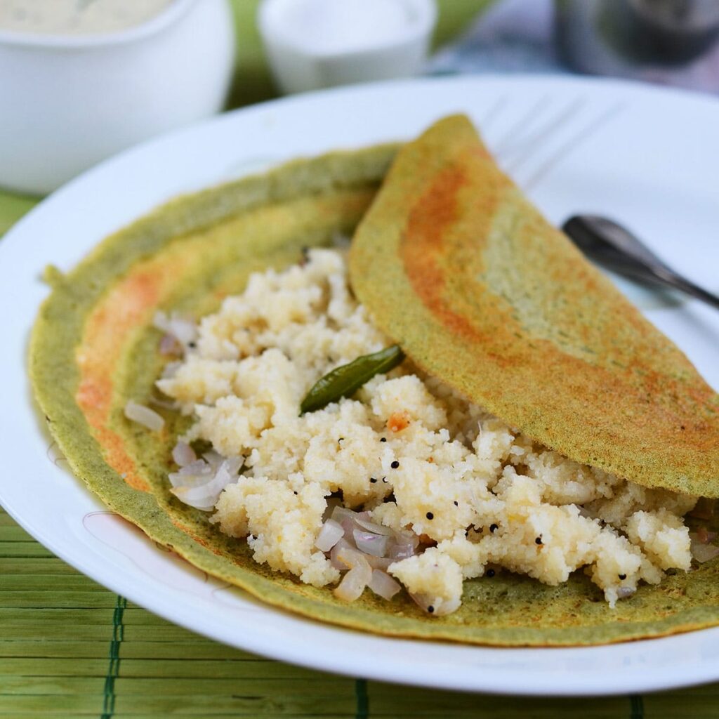 Pesarattu with Upma